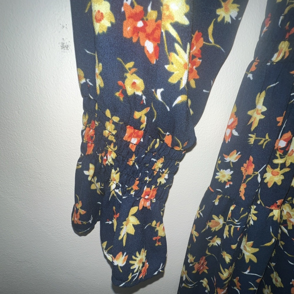 Victor Alfaro‎ Collective Watercolor Floral Midi Dress Size M EUC - MSRP $385 - Picture 3 of 8